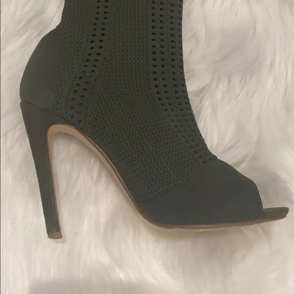 Cape Robbin olive 🫒 Green Peep Toe Over the Knee Boots